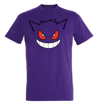 Déguishirt Pokémon Ectoplasma : T-shirt déguisement violet visage Ectoplasma