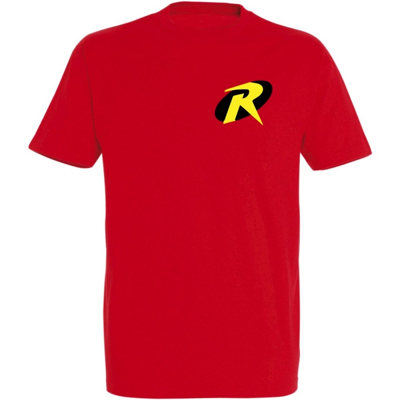 Déguishirt Super-Héros : Déguisement T-shirt rouge de Robin