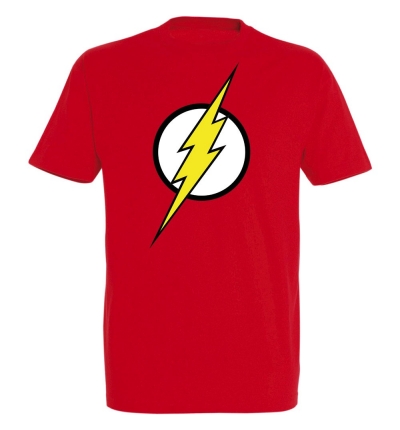 Déguishirt Super-Héros : Déguisement T-shirt rouge de Flash