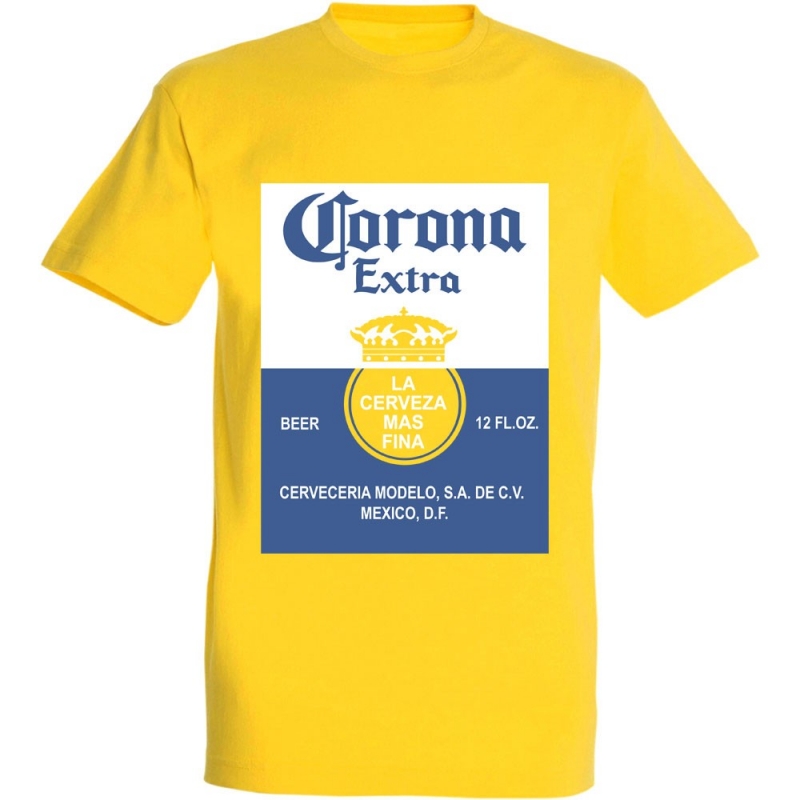 Déguishirt bière : Déguisement T-shirt de bouteille de bière Corona Extra