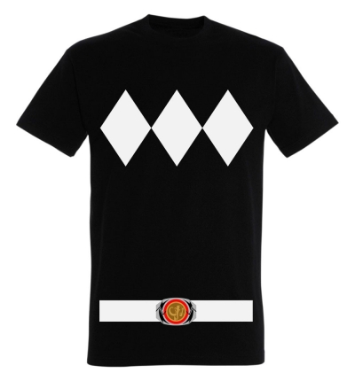 Déguishirt du Power Ranger noir (Déguisement T-shirt du Power Ranger noir)