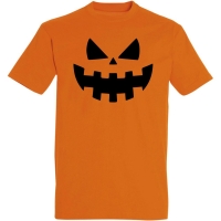 Déguishirt Halloween : T-shirt Déguisement orange de Citrouille d'Halloween méchante et terrifiante