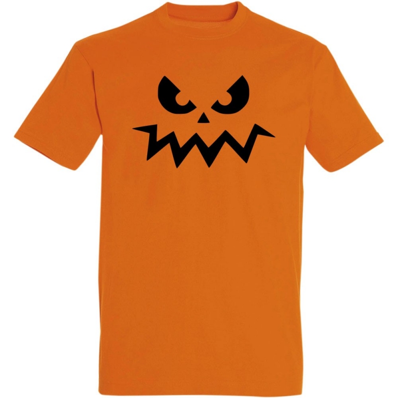 Déguishirt Halloween : T-shirt Déguisement orange de Citrouille d'Halloween pas contente
