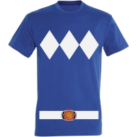 Déguishirt Power Ranger bleu : Déguisement T-shirt Power Ranger bleu