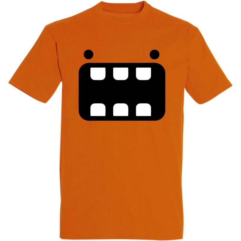 Déguishirt Futur : T-shirt Déguisement de robot orange grande bouche