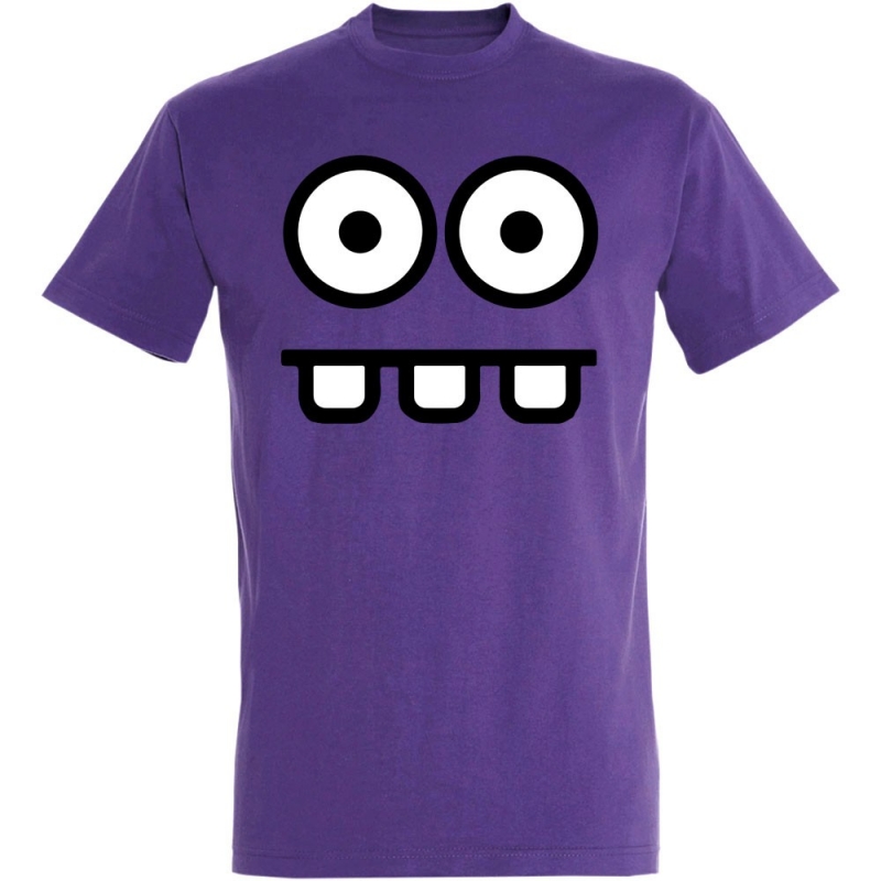 Déguishirt Futur : T-shirt Déguisement de robot violet surpris et teubé