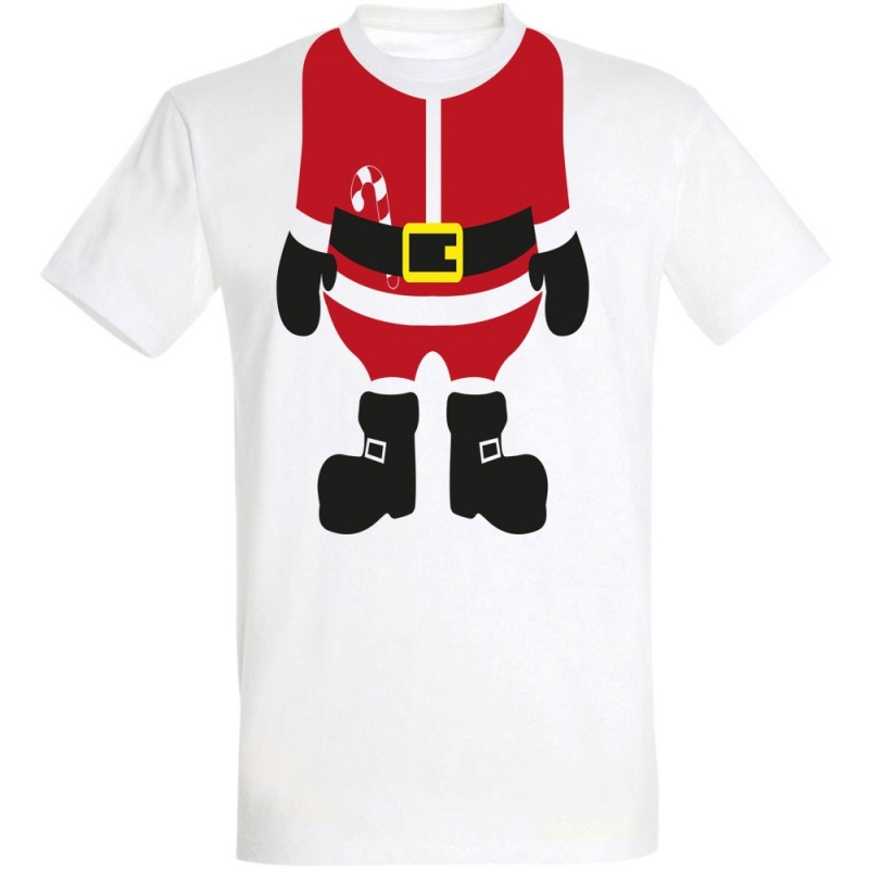 Déguishirt Noël : T-shirt Déguisement rouge de corps du père Noël