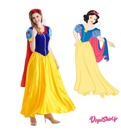 Costume robe réaliste de Blanche Neige (Disney)