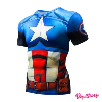 Déguishirt Captain America original (T-shirt déguisement Avengers Marvel)