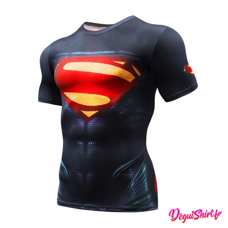 Déguishirt Superman sombre : T-shirt Déguisement Justice League DC