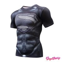 Déguishirt Superman noir : T-shirt Déguisement Justice League DC
