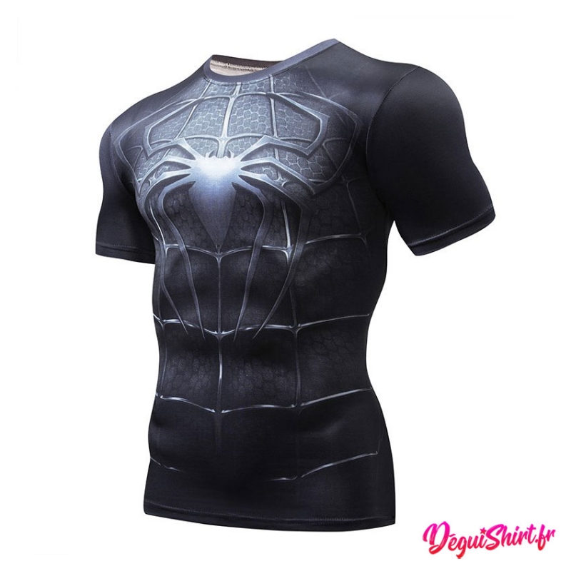 Déguishirt Spiderman noir : T-shirt Déguisement Marvel