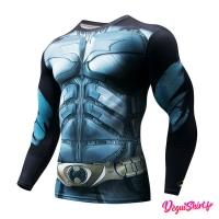 Déguishirt Batman : T-shirt Déguisement Justice League DC (Manches longues)