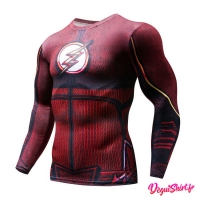 Déguishirt Flash : T-shirt Déguisement Justice League DC manches longues
