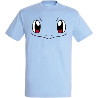 Déguishirt Pokémon Carapuce : T-shirt déguisement bleu du visage de Carapuce