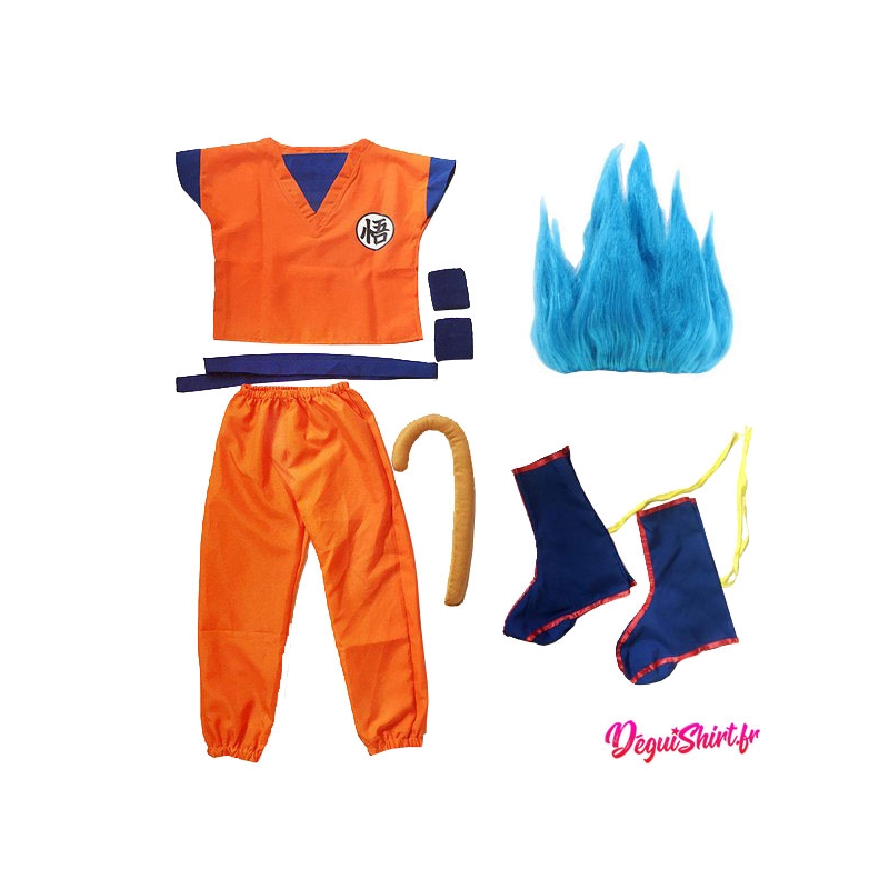 Costume Sangoku Déguisement Son Goku Super Saiyan Blue 0123