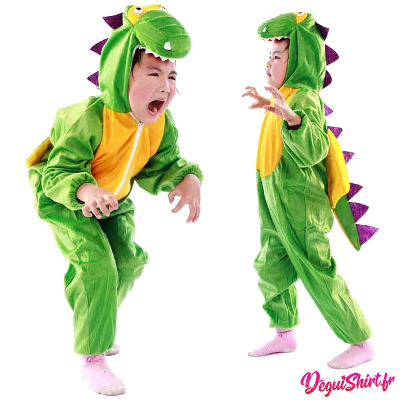Déguisement Dinosaure enfant vert