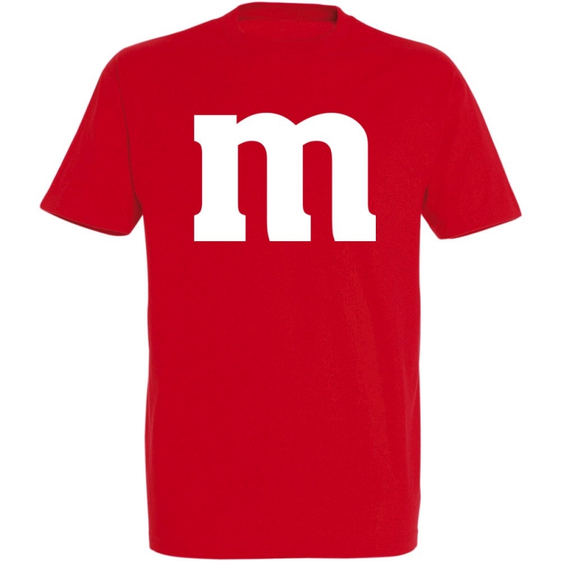 Déguishirt M&M's : Déguisement T-shirt M&M's rouge