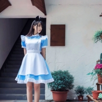 Costume robe réaliste d'Alice au pays des merveilles (Disney)